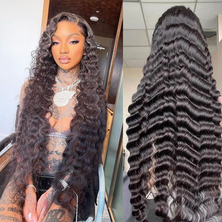 QVR Loose Deep Wave 13x6 HD Lace Front Wig Long Human Hair Wigs For Women - Image 7