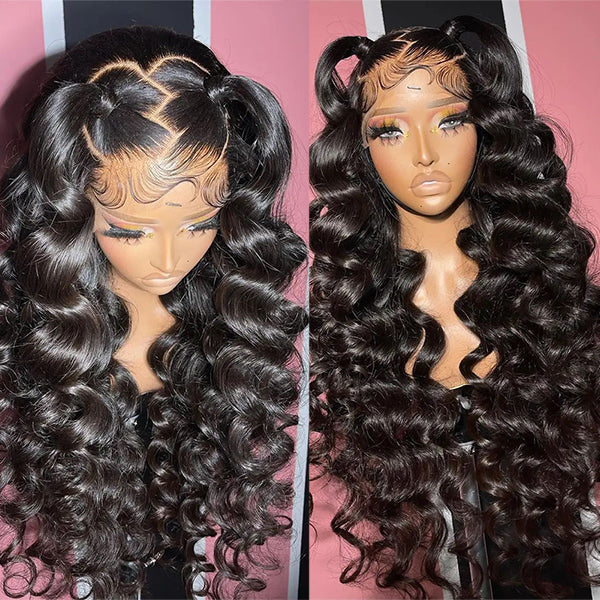 QVR Loose Deep Wave 13x6 HD Lace Front Wig Long Human Hair Wigs For Women - Image 8