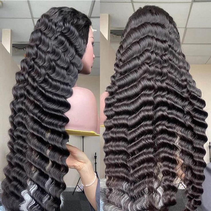 QVR Loose Deep Wave 13x6 HD Lace Front Wig Long Human Hair Wigs For Women - Image 9