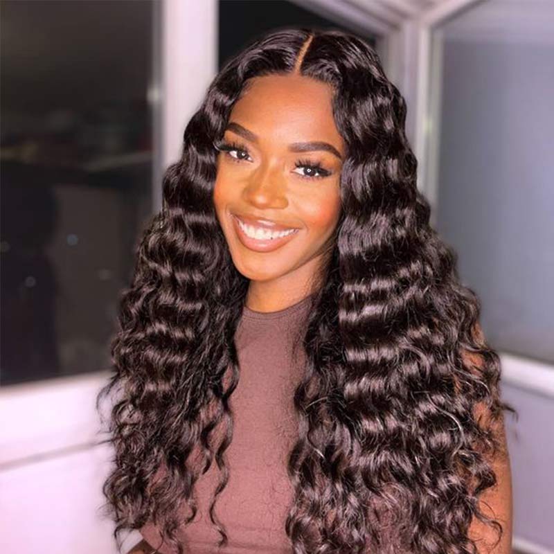 QVR Glueless Loose Deep Wave 4x4 13x4 Lace Front Wig Human Hair Affordable HD Lace Wigs - Image 3