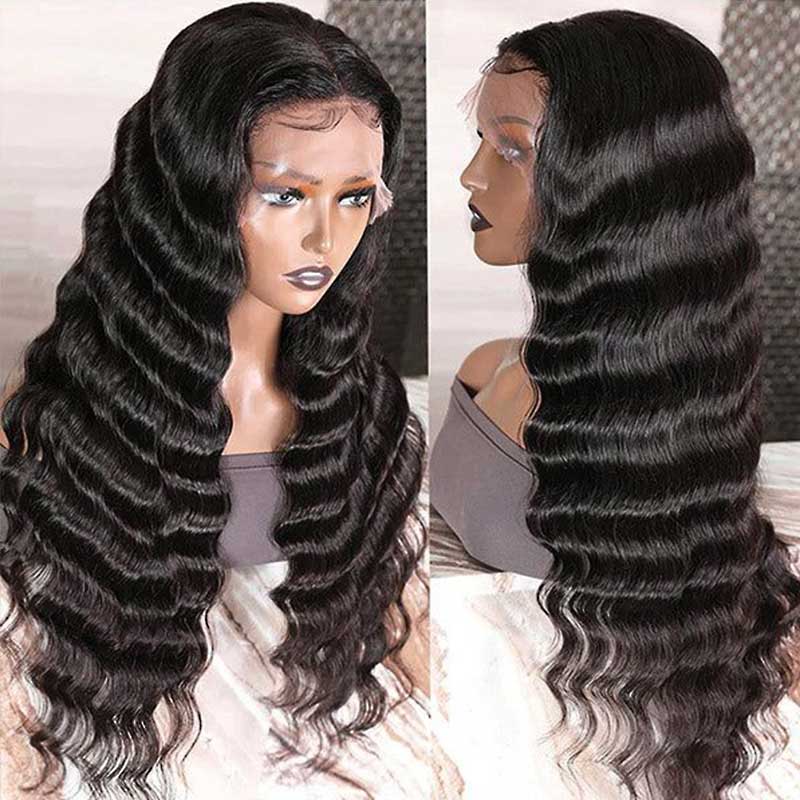 QVR Glueless Loose Deep Wave 4x4 13x4 Lace Front Wig Human Hair Affordable HD Lace Wigs - Image 8