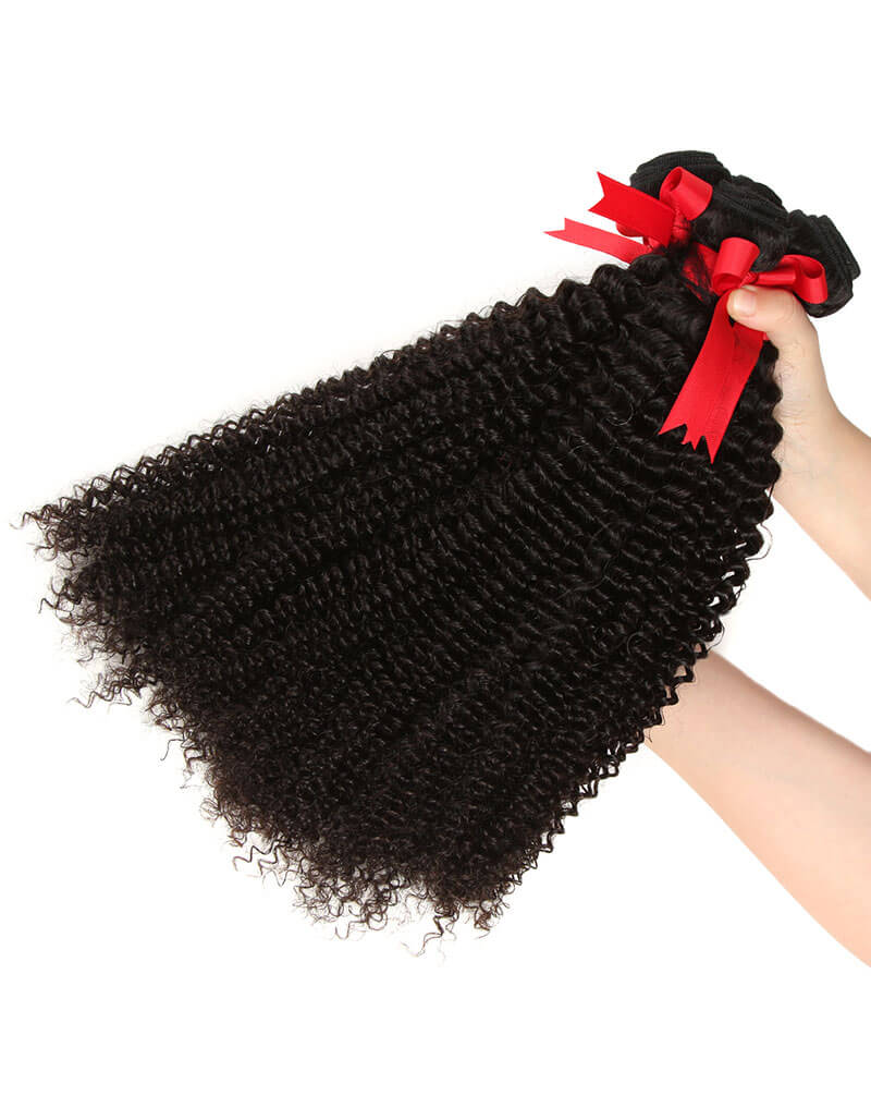 QVR Malaysian Human Hair Curly Bundles Virgin Hair Deep Curly Weave 4 Bundles Natural Color - Image 4
