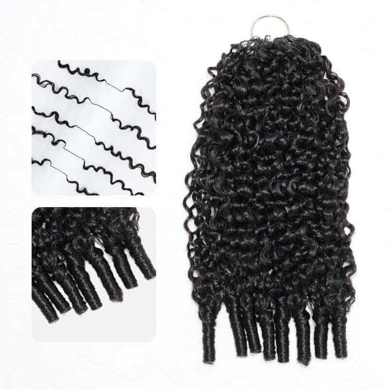 $100off Member Sale|Burmese Curly Feather Crochet Human Hair - Image 4