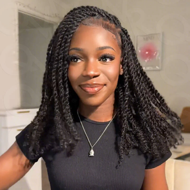 QUICK SHIP|Natural Black Afro kinky Bulk Human Hair Extensions - Image 4