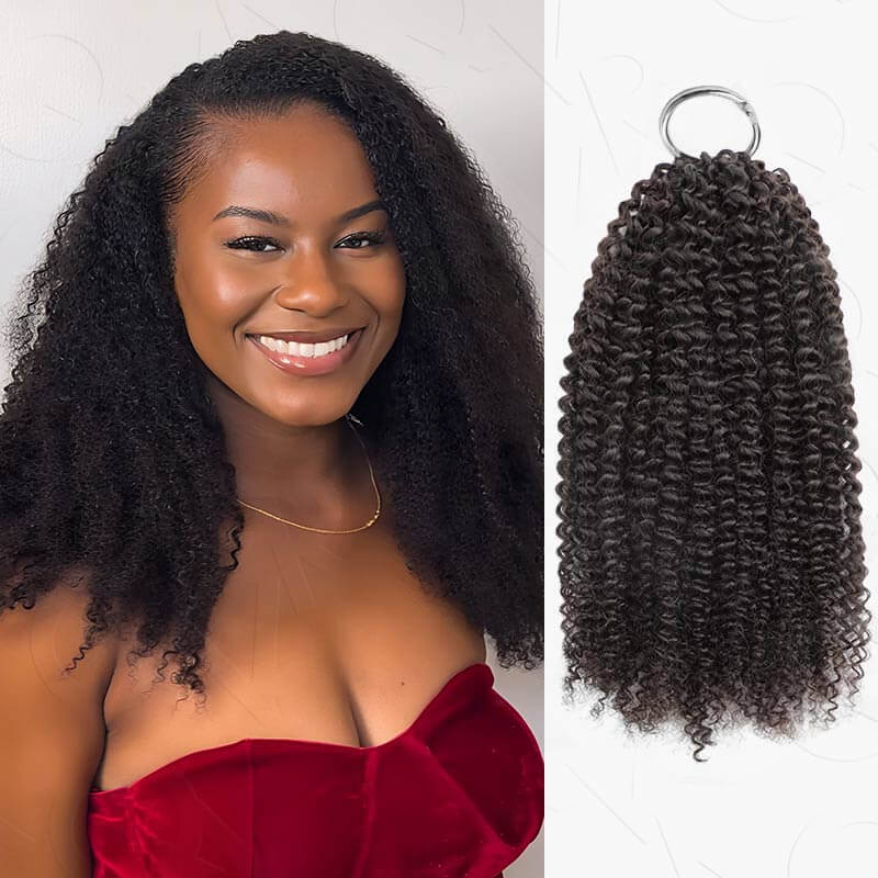 P3G5|Natural Black Water Wave Feather Crochet Hair - Image 13