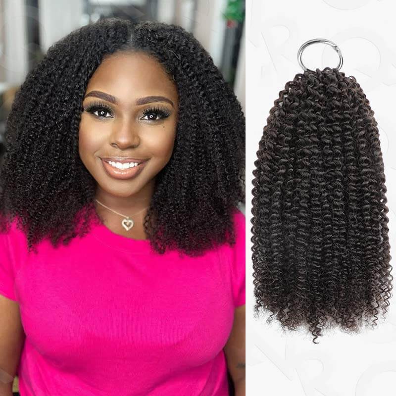 P3G5|Natural Black Water Wave Feather Crochet Hair - Image 14