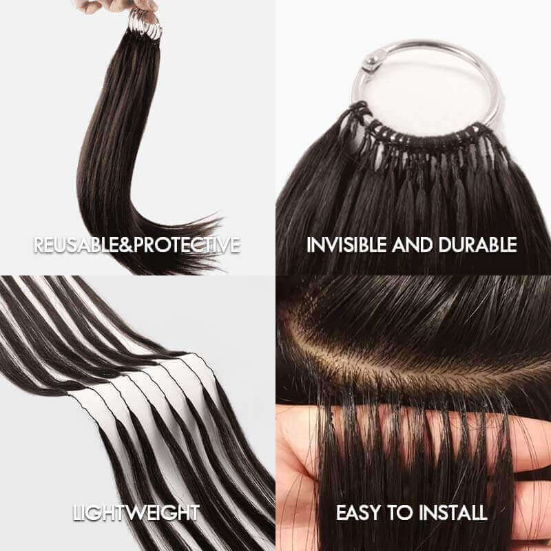 P3G5|Natural Black Water Wave Feather Crochet Hair - Image 9