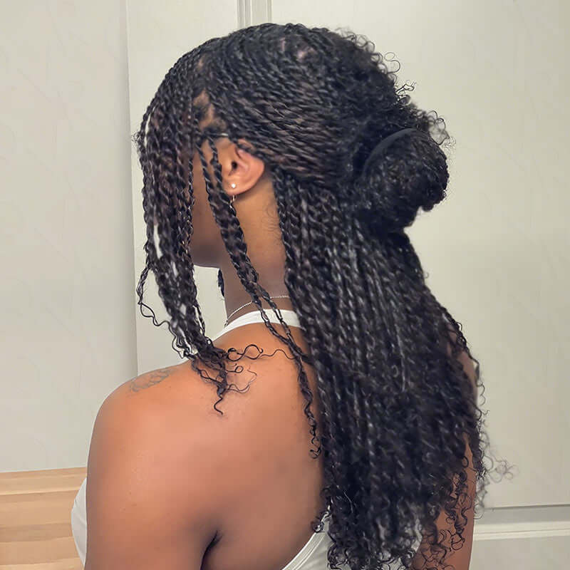 QVR No Short Hair Upgraded Afro Kinky Bulk Human Hair for Braiding & Mini Twists - Image 7