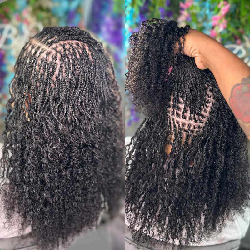 QVR No Short Hair Upgraded Afro Kinky Bulk Human Hair for Braiding & Mini Twists - Image 9