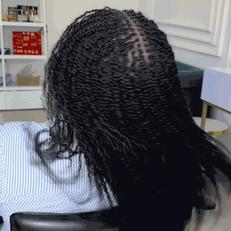 QVR No Short Hair Upgraded Afro Kinky Bulk Human Hair for Braiding & Mini Twists - Image 11