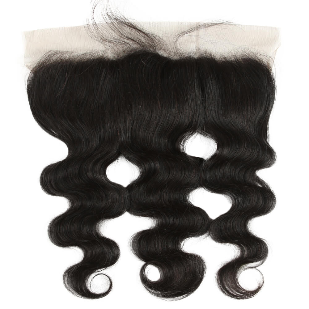 QVR Virgin Human Hair 13*4 Lace Frontal Body Wave Natural Color