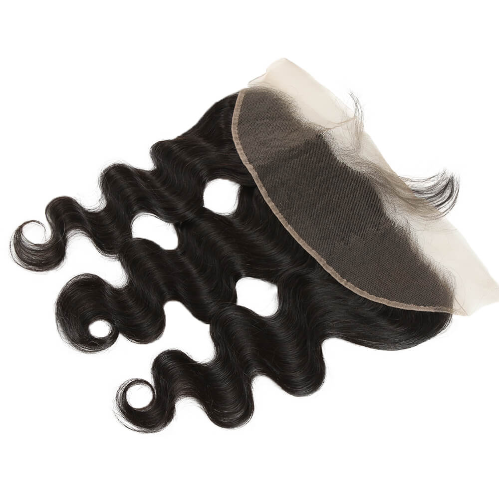 QVR Virgin Human Hair 13*4 Lace Frontal Body Wave Natural Color - Image 4