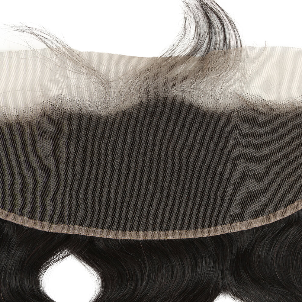 QVR Virgin Human Hair 13*4 Lace Frontal Body Wave Natural Color - Image 5