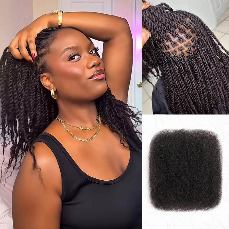 BOGO|Natural Black Afro kinky Bulk Hair Extensions - Image 3