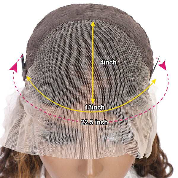 QVR Highlight Wigs Deep Wave 13x4 HD Lace Front Wigs Ombre Honey Blonde Human Hair Wigs - Image 7