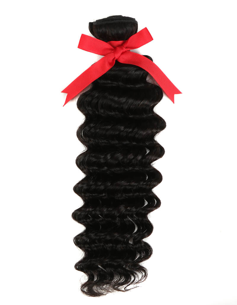 QVR Natural Human Hair Peruvian Deep Wave 3 Bundles - Image 3
