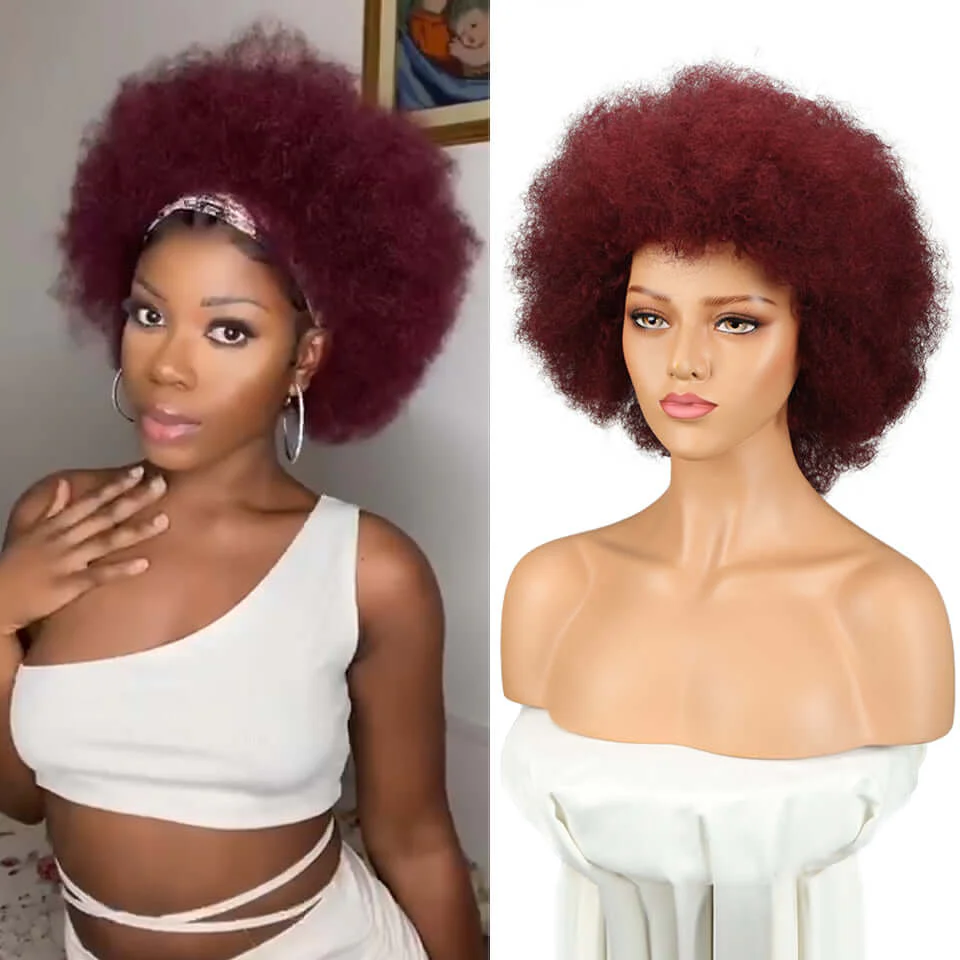 BOGO|Popular Afro Glueless Human Hair Short Wigs - Image 3