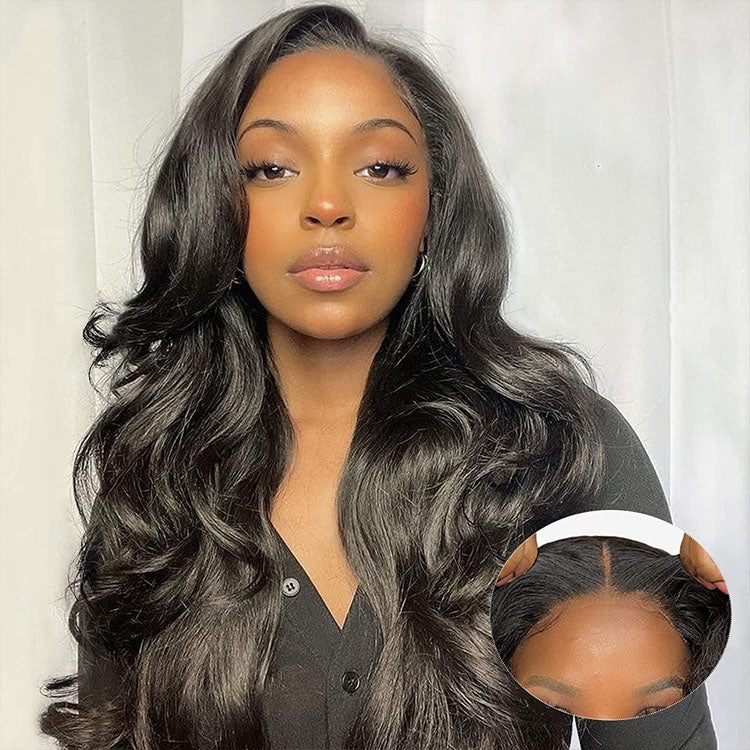 QVR Glueless Pre-cut 4x4 HD Lace Closure Human Hair Wigs Body Wave Wear and Go Wigs - Image 2