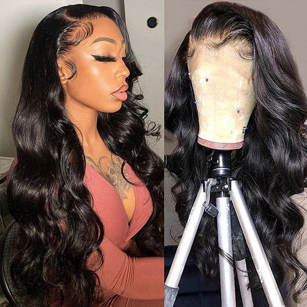QVR Glueless Pre-cut 4x4 HD Lace Closure Human Hair Wigs Body Wave Wear and Go Wigs - Image 3