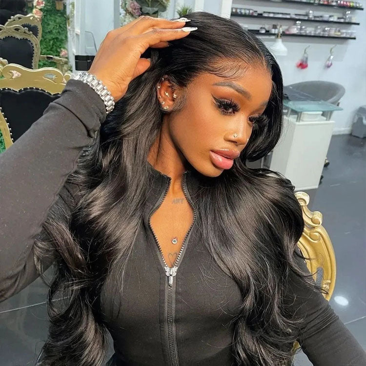 QVR Glueless Pre-cut 4x4 HD Lace Closure Human Hair Wigs Body Wave Wear and Go Wigs - Image 7