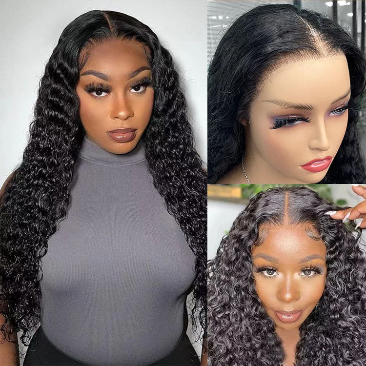 QVR Glueless Pre-cut 4x4 HD Lace Closure Human Hair Wigs Water Wave Wear & Go Wigs - Image 3