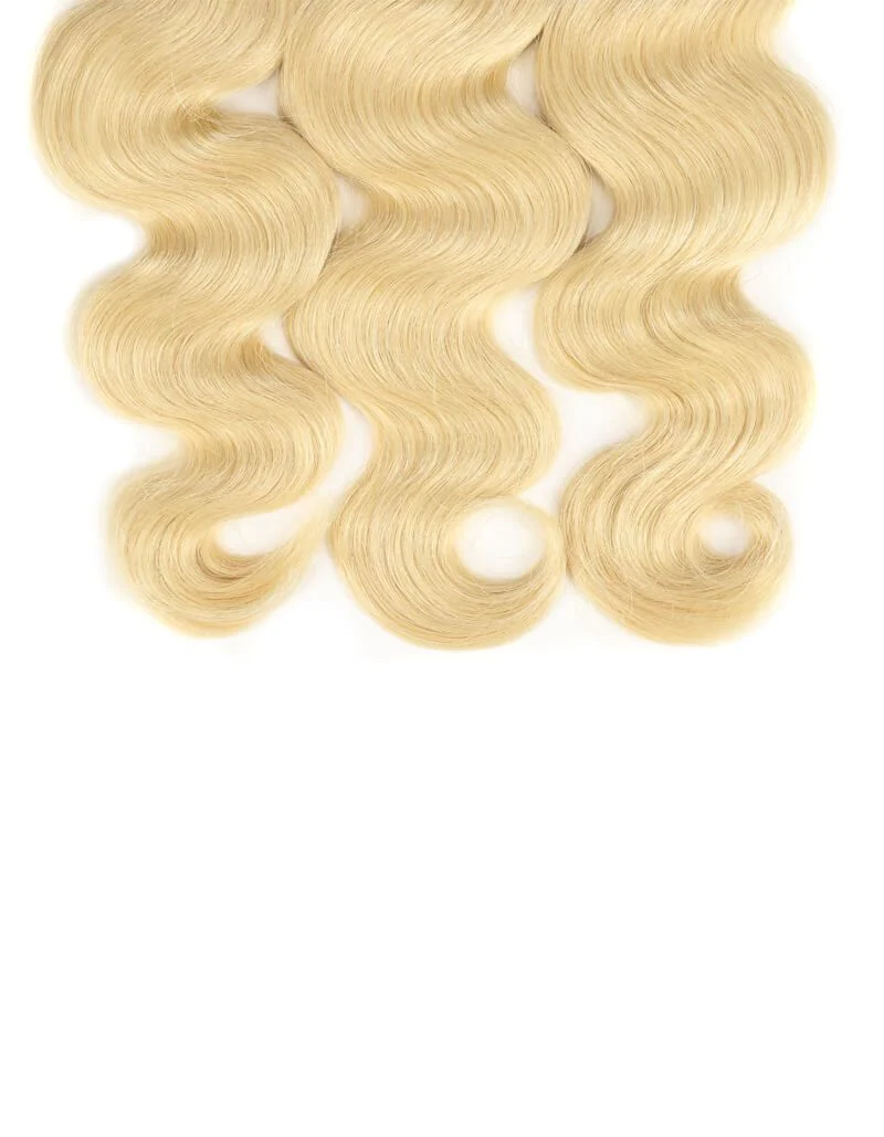 QVR Remy Human Hair 3 Bundles Body Wave Hair T1B/613 - Image 6