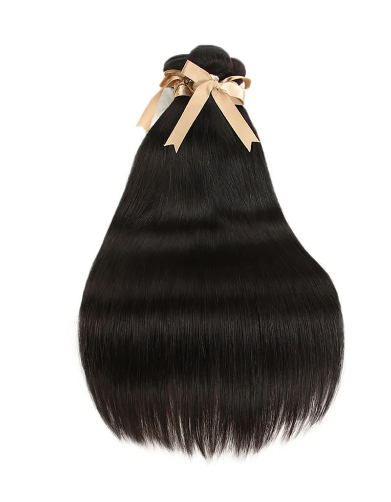 QVR Remy Human Hair 3 Bundles Straight Hair Natural Color - Image 3