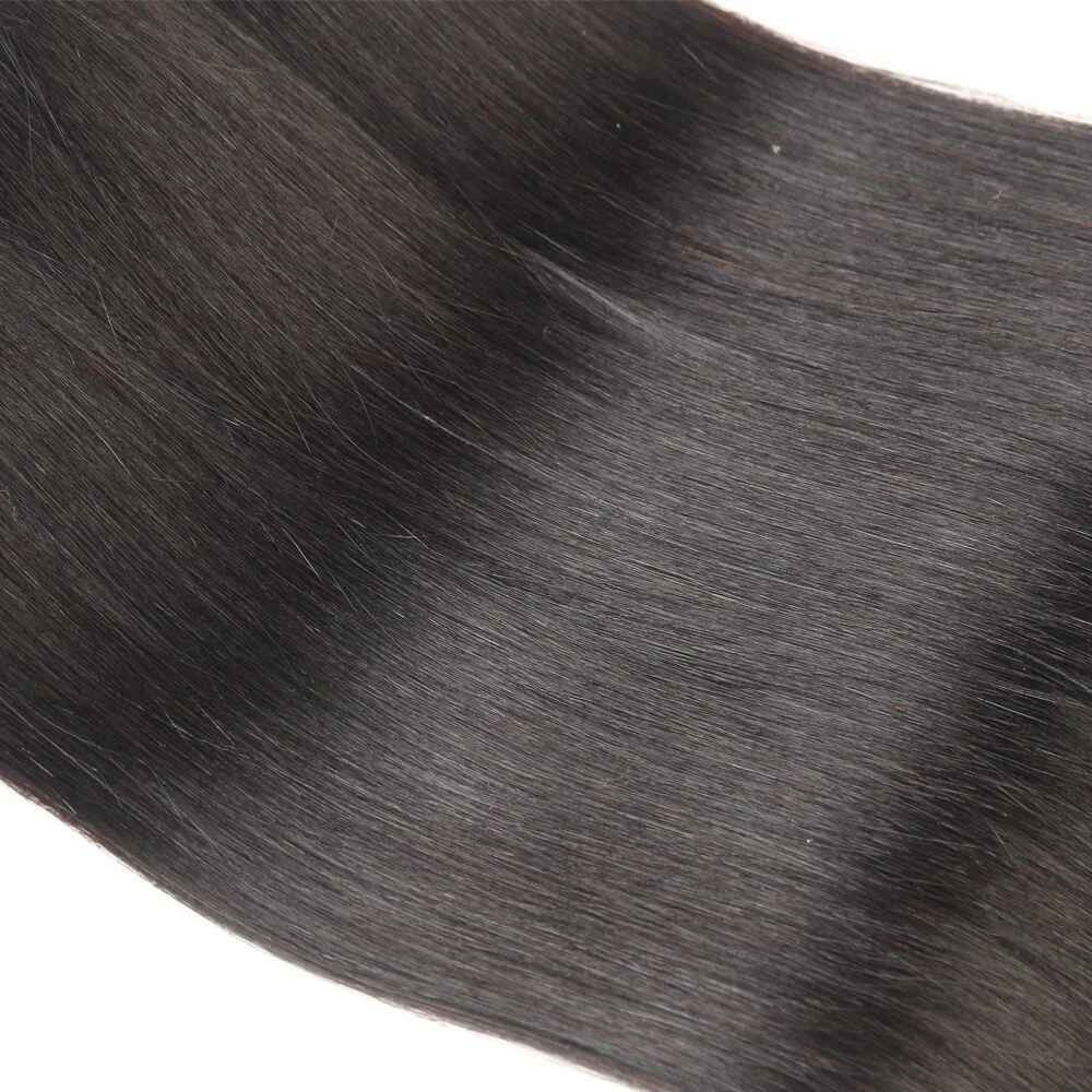 QVR Remy Human Hair 3 Bundles Straight Hair Natural Color - Image 6