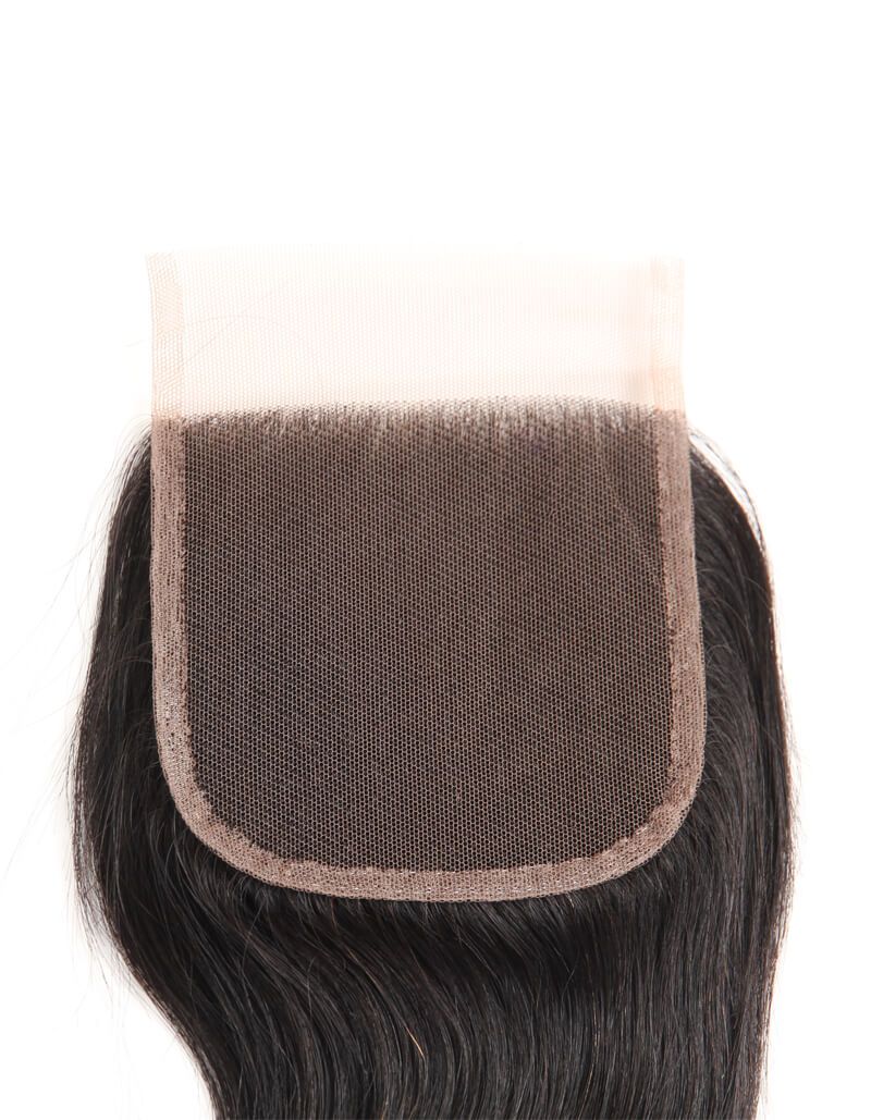 QVR Remy Human Hair Bundle With Closure Body Wave 4 Bundles With 4x4 Lace Closure Natural Color - Image 7