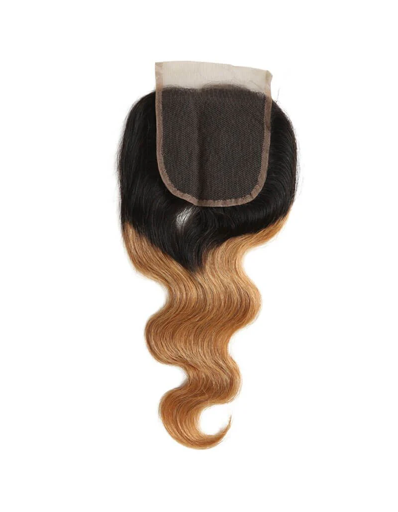 QVR Remy Human Hair 4x4 Closure Body T1B/27 - Image 2