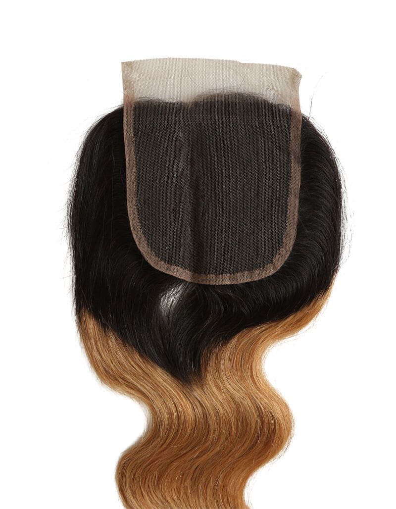 QVR Remy Human Hair 4x4 Closure Body T1B/27 - Image 3