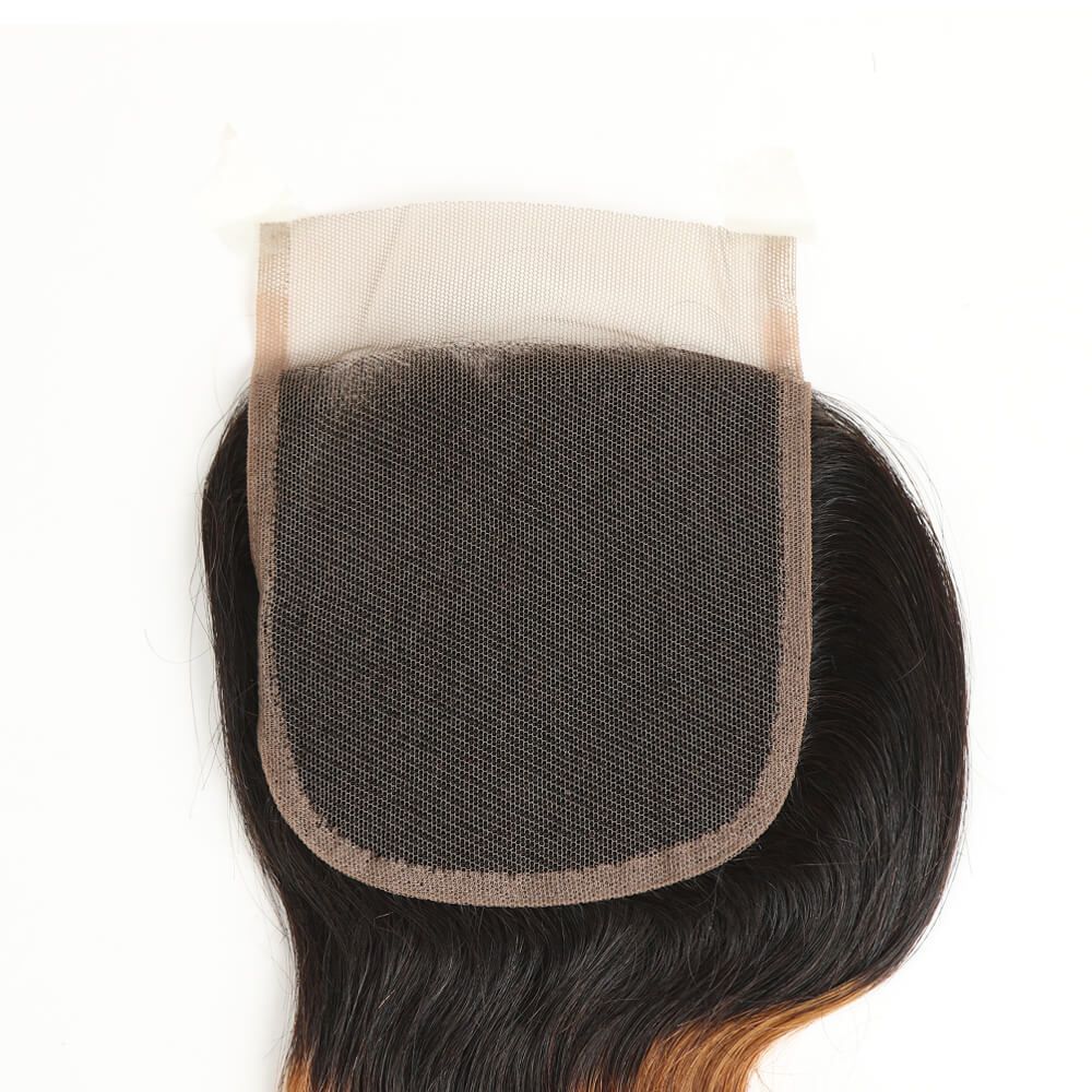 QVR Remy Human Hair 4x4 Closure Body T1B/30 - Image 3