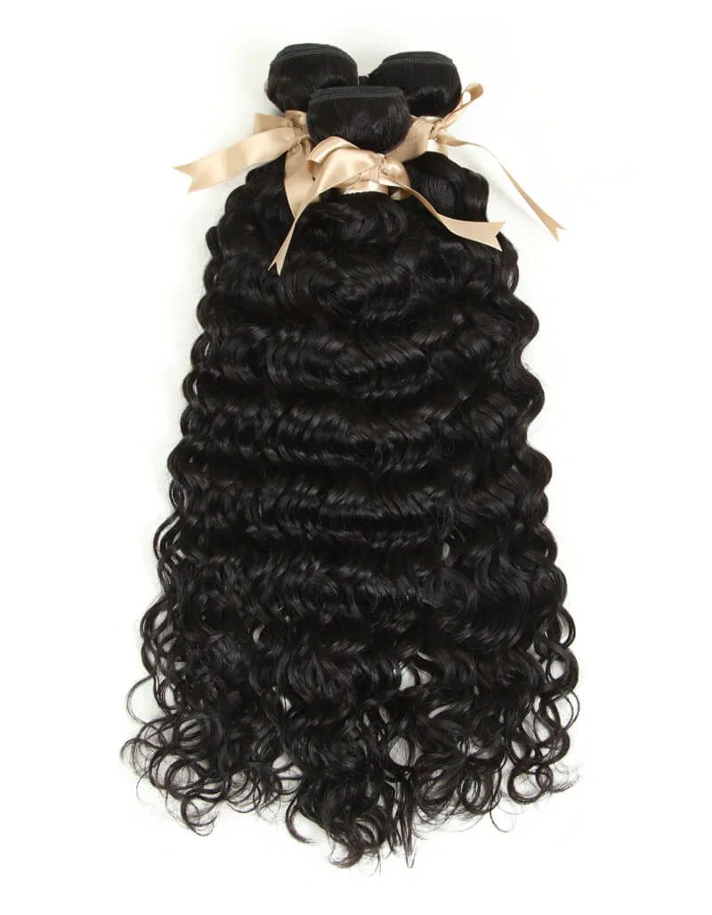 Queen Remy Water Wave Human Hair Bundles Hair Weave 3 Bundles