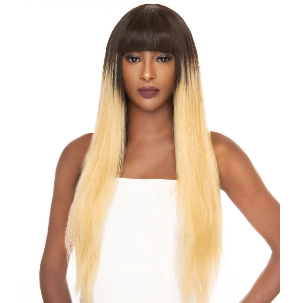 QVR Remy Human Hair 3 Bundles Straight Hair T1B/613