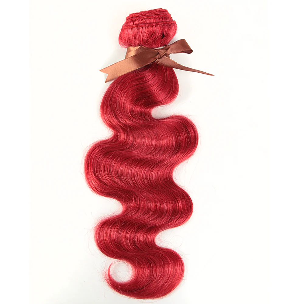 Queen Remy Human Hair 3 Bundles Body Wave Hair Red Color - Image 7