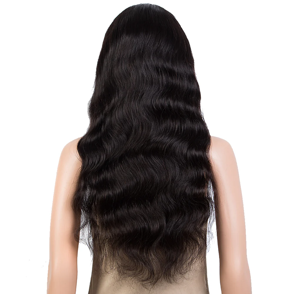 QVR Remy Human Hair Headband Wig Body Wave Headwrap Wig Natural Color - Image 4