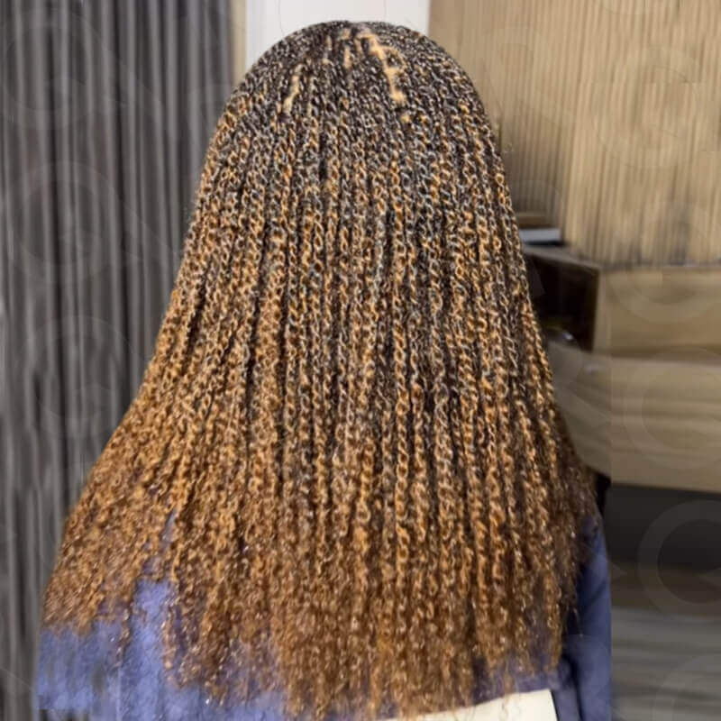 QUICK SHIP|Mixed Color #4/30 Afro kinky Bulk Human Hair Extensions - Image 5