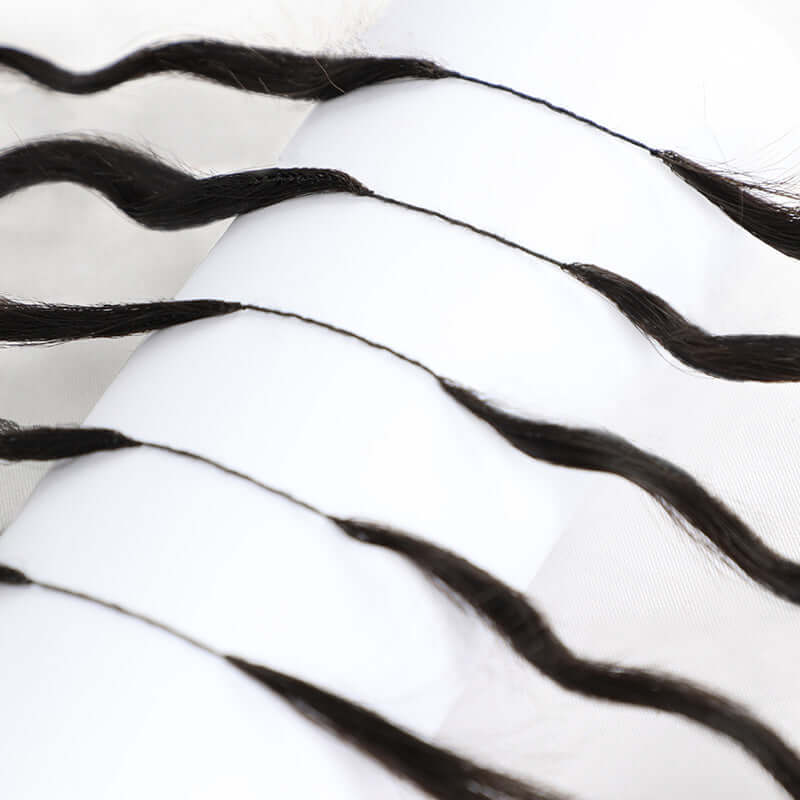 QVR Lightweight T2/30 Color Deep Wave Feather Crochet Braid Human Hair Extensions - Image 9
