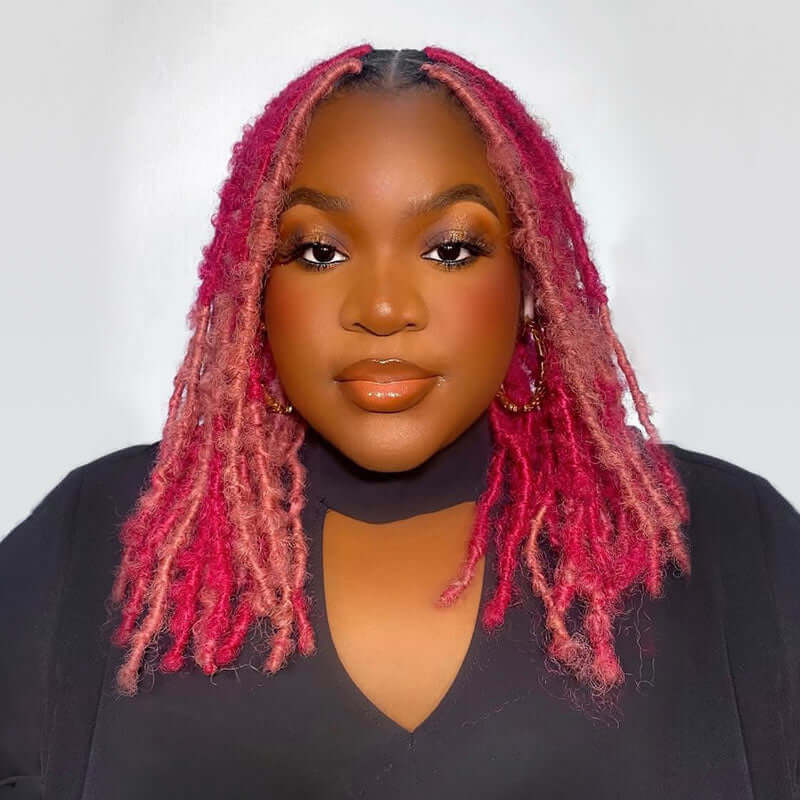 QUICK SHIP|Pink Afro kinky Bulk Human Hair Extensions - Image 3