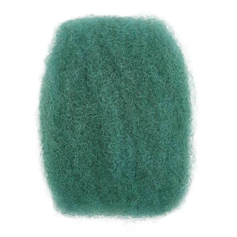 QVR Green Color Afro kinky Bulk Hair Extensions For Braiding Dreadlock Human Hair - Image 4
