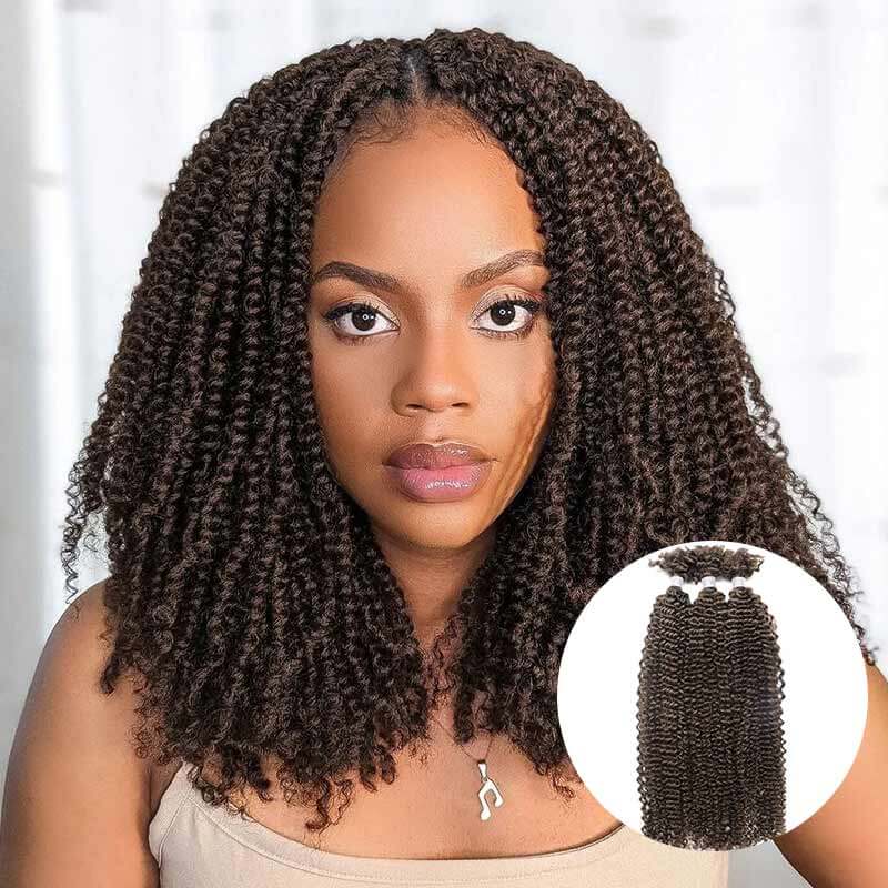 QVR 1 Pack Afro Kinky V Bulk Hair for Kinky Twist Crochet Braiding Hair - Image 5
