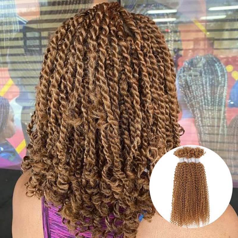 QVR 1 Pack Afro Kinky V Bulk Hair for Kinky Twist Crochet Braiding Hair - Image 7
