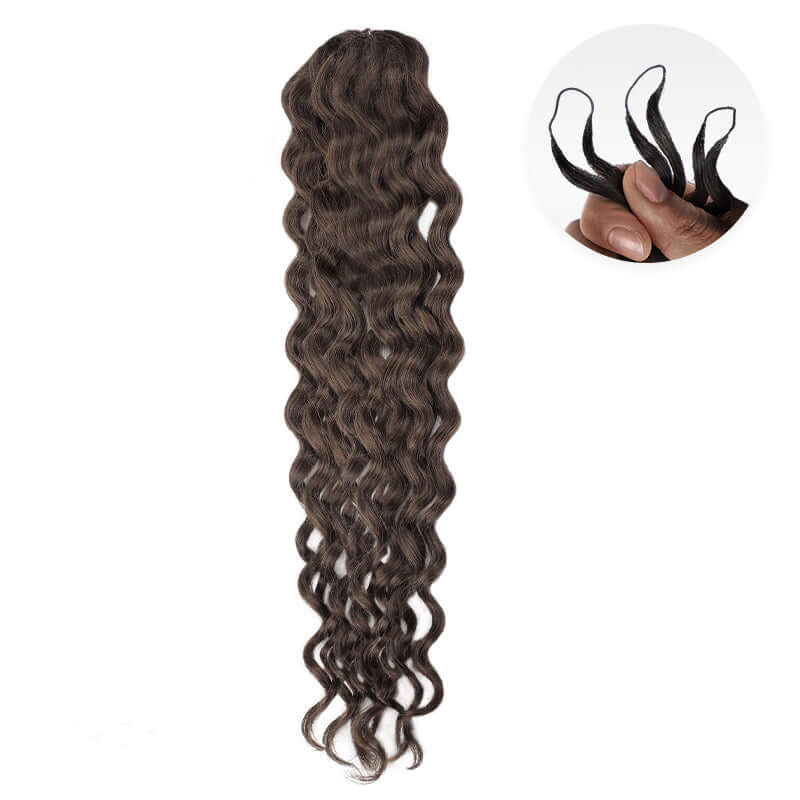 QVR 1 Pack Muti-Color Water Wave Crochet Braid Human Hair Extensions - Image 7