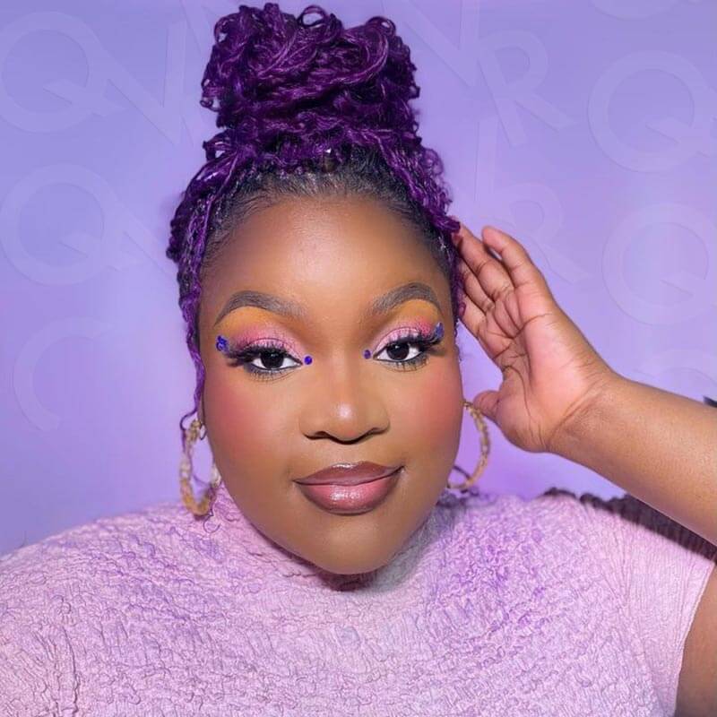 QUICK SHIP|Purple Afro kinky Bulk Human Hair Extensions - Image 6