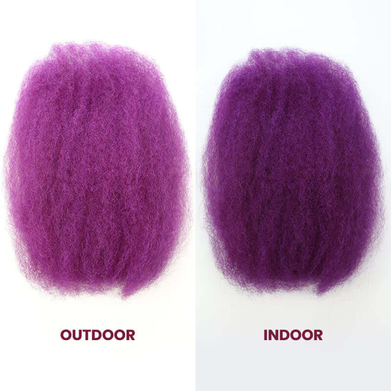 QUICK SHIP|Purple Afro kinky Bulk Human Hair Extensions - Image 3