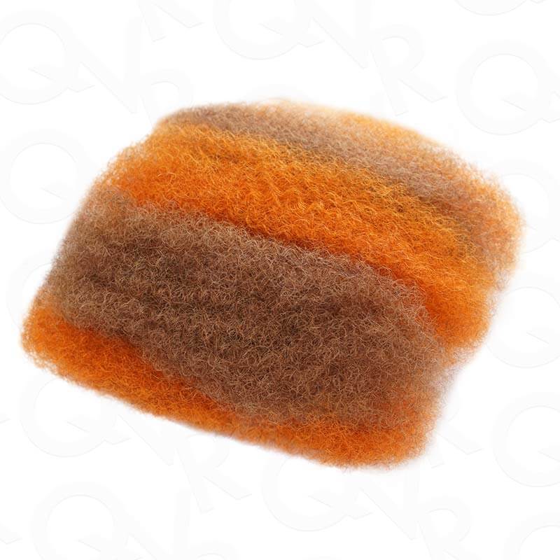 QVR 1 Pack Two Colors #6/SOrange4 Afro Kinky Bulk Human Hair - Image 2