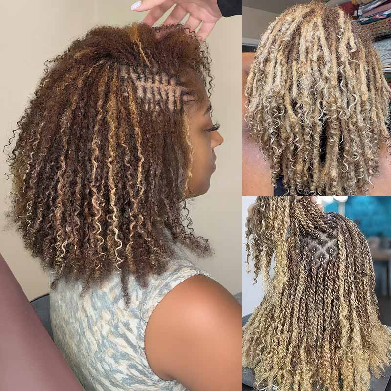 QVR 1 PackThree Colors #32/16/613 Afro Kinky Bulk Human Hair - Image 10