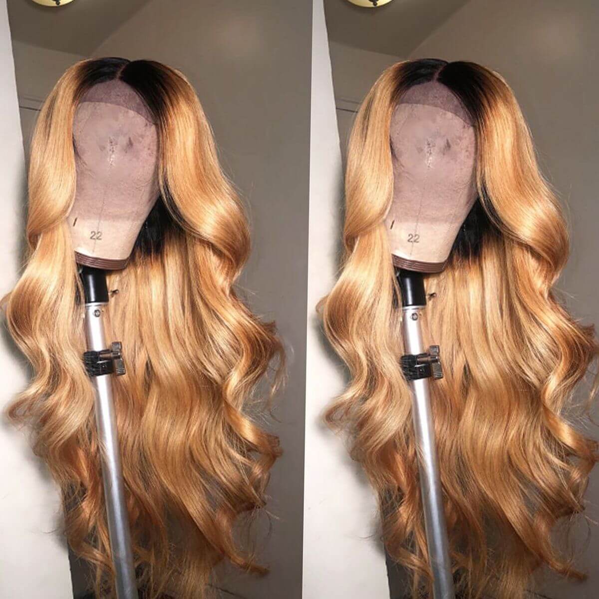 QVR 1B/27 Ombre Color Wig 13x4/4x4 Transparent Lace Frontal Wig Human Hair Wigs 180% Density - Image 5