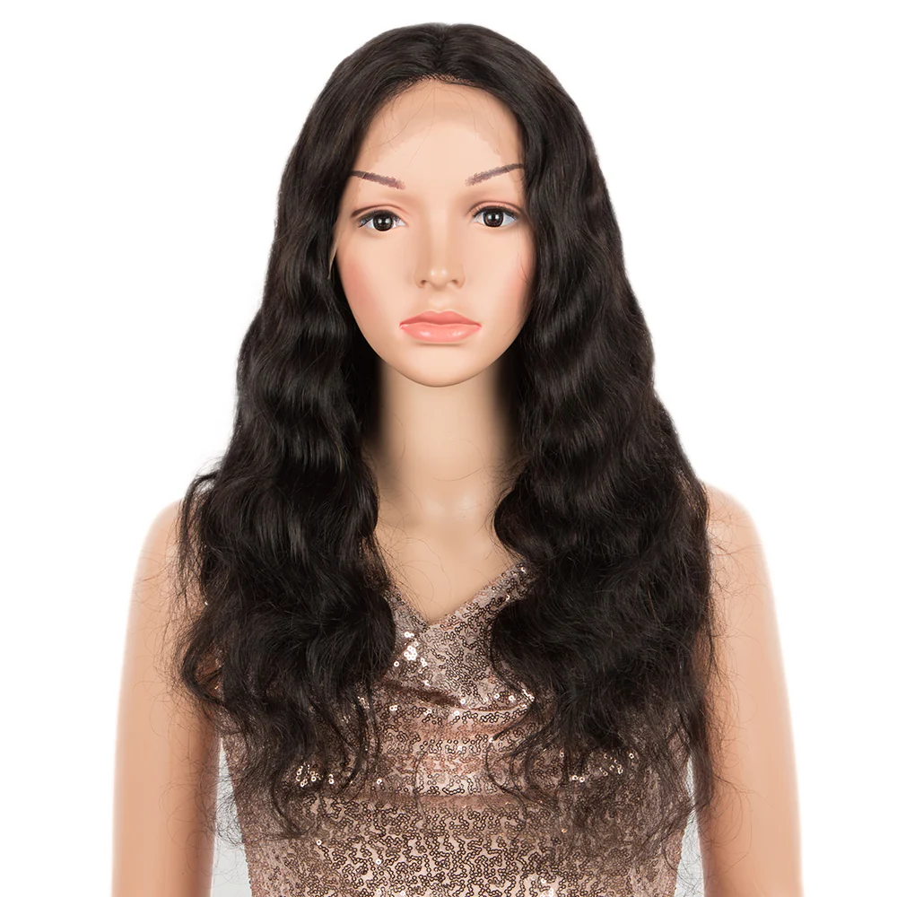QVR 4X1 T Lace Human Hair Wigs Body Wave Hair Lace Front Wig Pre-plucked Hairline with Baby Hair Wigs Natural  Black Color - Image 3