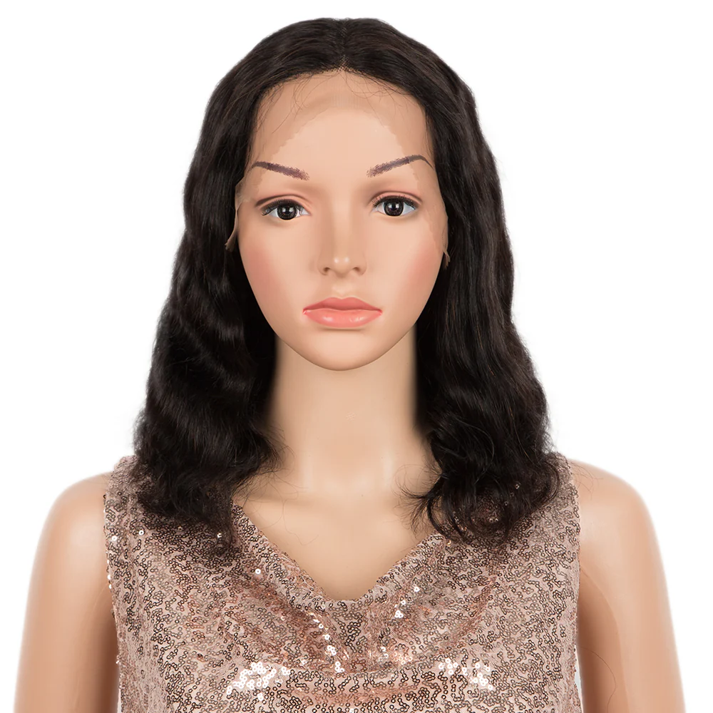 QVR 4X1 T Lace Human Hair Wigs Body Wave Hair Lace Front Wig Pre-plucked Hairline with Baby Hair Wigs Natural  Black Color - Image 4